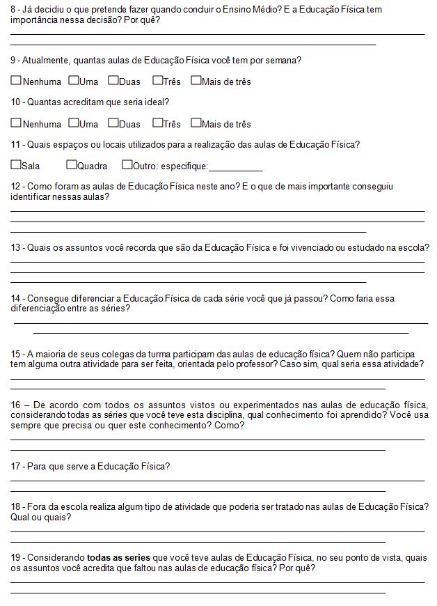 Questões de Educação Física