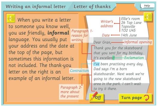 The general structure of the written text in the ...