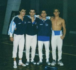 Fernando Menghi, Sergio Alvariņo, Marcelo Palacio y Eric Pedercini