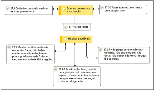 Figura 3. Entendimento sobre os cuidados com a saúde