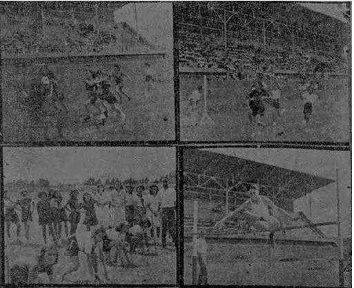 Foto 2. Imagenes de las competencias atleticas femeninas de 1943.