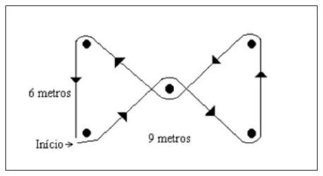 Figura 1. Percurso do teste de ziguezague modificado