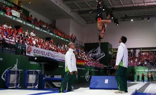 Equipe contagense de Ginástica de Trampolim recebe aparelhos importados de  última geração