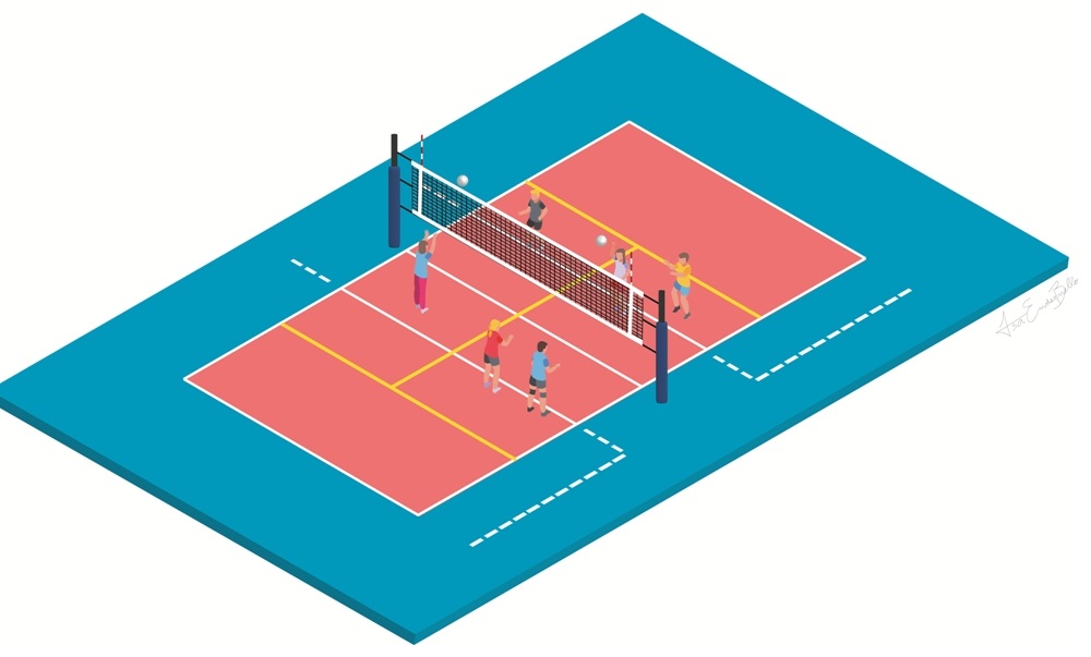 Imagem 1. O uso dos jogos reduzidos no voleibol é uma ferramenta eficaz para melhorar as habilidades técnico-tácticas