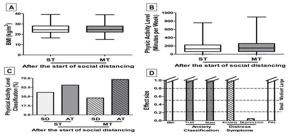 Figure 4. Measurement of body mass index, level of physical activity, and magnitude of changes in physical education students