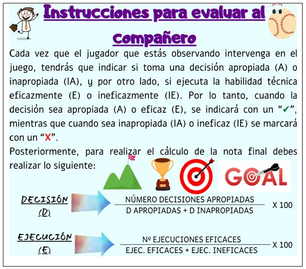 Figura 3. Instrucciones dirigidas al alumno para evaluar la propuesta de intervención educativa mediante el instrumento GPAI
