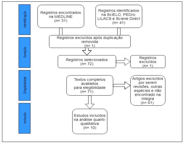 Figura 1. Diagrama da seleção dos artigos para revisão sistemática