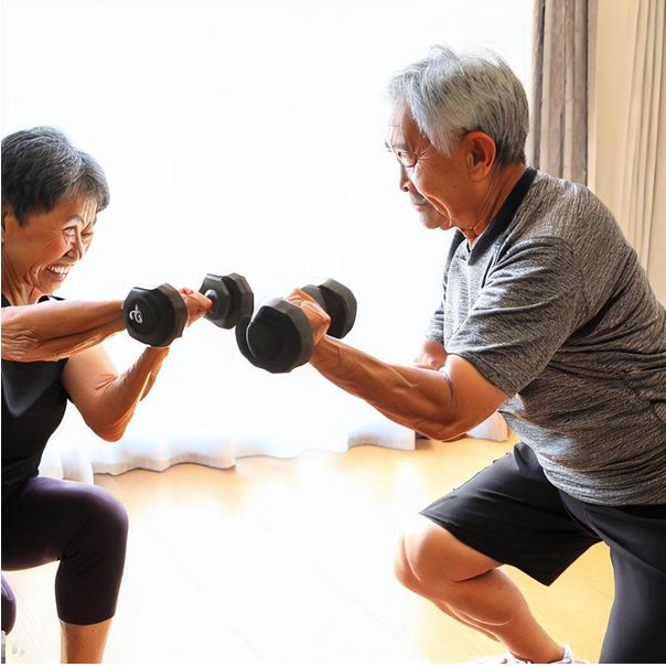 Imagem 1. O treinamento de força promove aumento de força e massa muscular no idoso