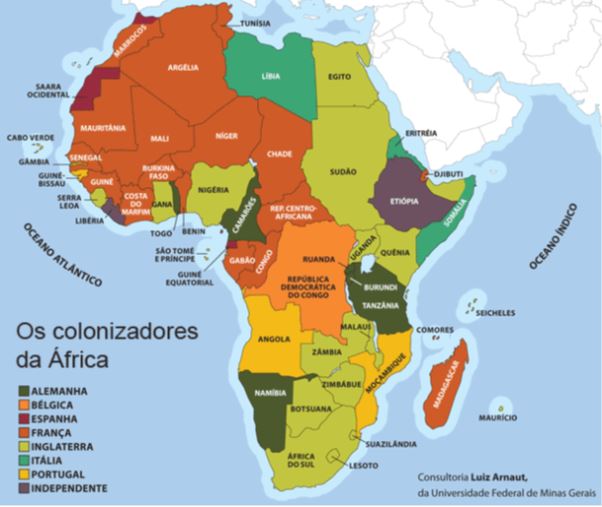 Figura 4. Mapa do continente africano