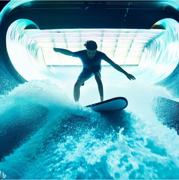 Imagen 1. El indoor surf es una de la tendencias de prácticas corporales en estos tiempos