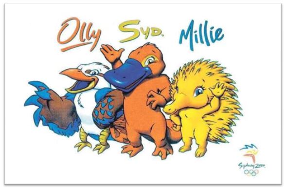 Imagen 9. Olly, Syd y Millie. Mascotas de los Juegos Olímpicos de Sídney 2000