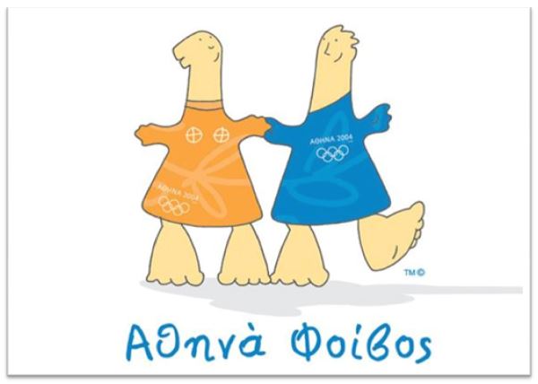 Imagen 10. Atenea y Febo. Mascotas de los Juegos Olímpicos de Atenas 2004