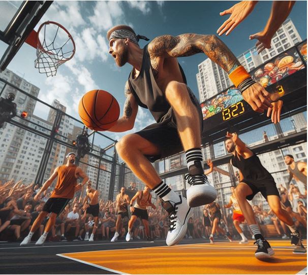 Figura 1. O Basquete de Rua transgrede as regras e normas do Basquete 3x3 ainda se originam de fundamentos em comum