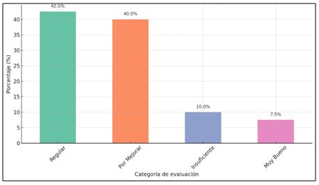 Figura 1. Análisis porcentual de respuesta por categoría