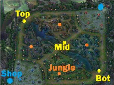 Figura 1. Mapa do jogo League of Legends