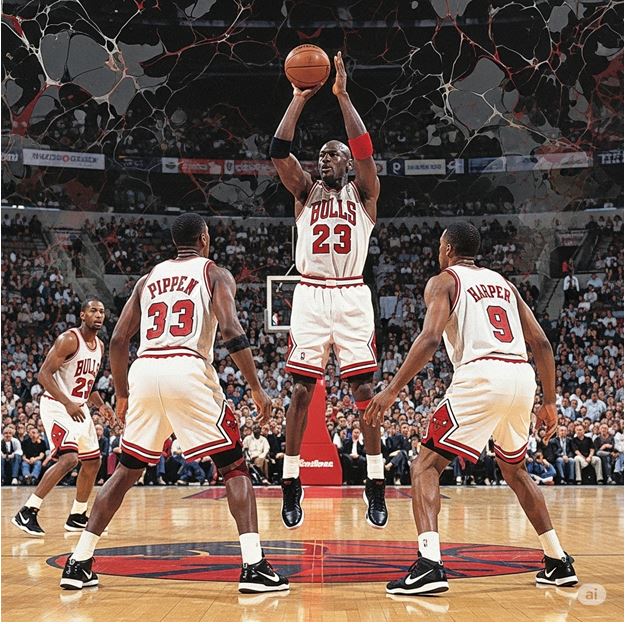 Figura 1. Chicago Bulls ganó las seis finales de la NBA que jugó entre 1991 y 1998