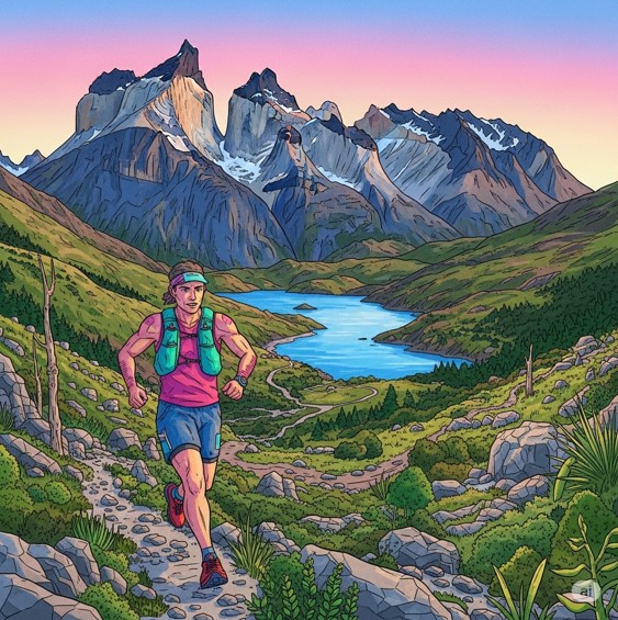 Figura 1. El Parque Nacional Torres del Paine en el sur de Chile ofrece recorridos con vistas impactantes para la práctica del Trail Running
