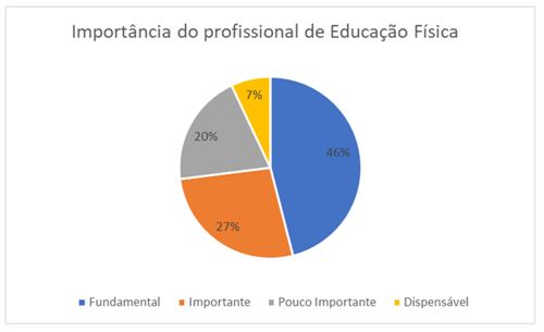Gráfico 3. Importância atribuída ao profissional de Educação Física