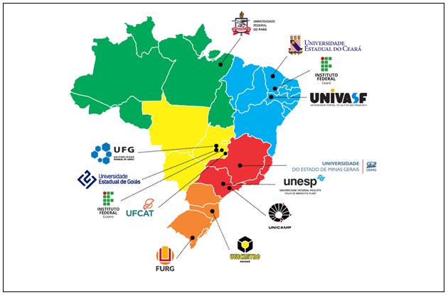 Figura 2. IPES com adesão à dupla formação em Educação Física no território nacional