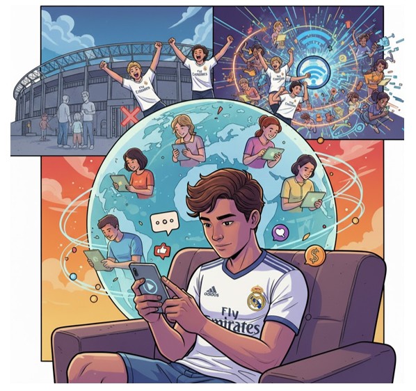 Figura 1. Una gran mayoría de fanáticos del fútbol raramente asiste al estadio