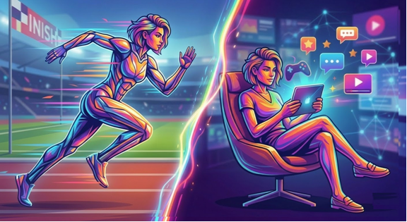 Figura 1. Conviven dos mundos en la mente y la rutina de las deportistas