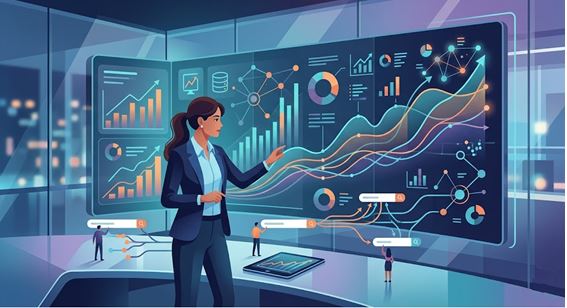 Figura 1. Es clave la visualización estratégica del análisis predictivo y la profundidad de datos en el SEO contemporáneo