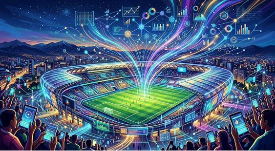 Figura 1. La infraestructura moderna y la integración tecnológica transforman la experiencia futbolística