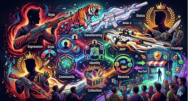 Figura 1. Skins en videojuegos: Identidad y Economía Digital en CS2